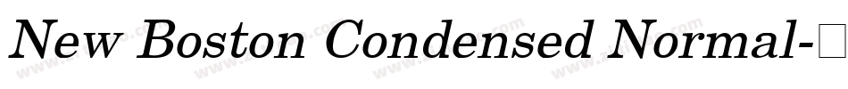 New Boston Condensed Normal字体转换
